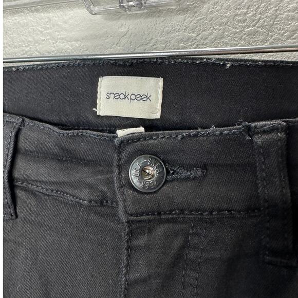Sneak Peak Black Distressed Knee Bootcut Jeans 29 - Picture 7 of 12